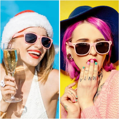 6er Neon Bunte Sonnenbrillen Set Vintage Party Brille Herren