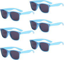 Bunte Neon Sonnenbrillen Set Vintage Brillen Party 6 Stücke