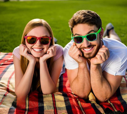 6er Neon Vintage Sonnenbrillen Set Lustige Partybrillen Herren Damen