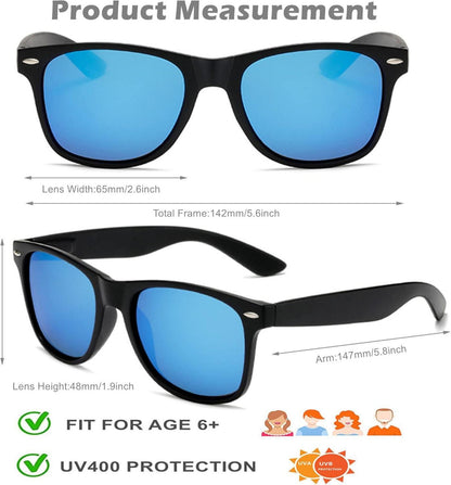 Bunte Neon Sonnenbrille Set Vintage Party lustige Brillen Blue