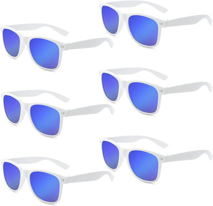 Bunte Neon Sonnenbrillen Set Retro Vintage Party Accessoire