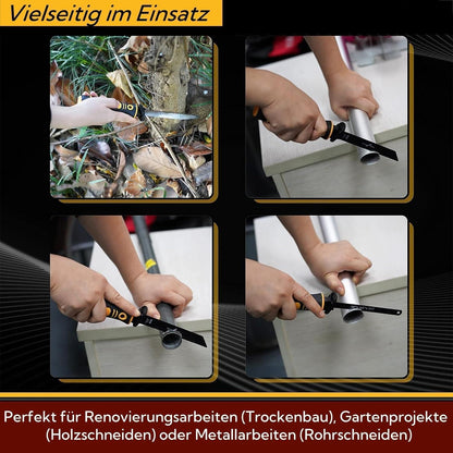 8-in-1 Metallsäge Set mit 8 Sägeblättern, ergonomisch