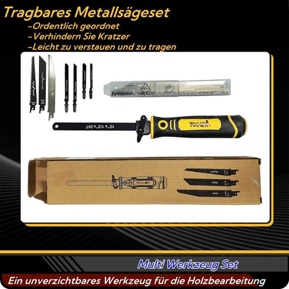 8-in-1 Metallsäge Set mit 8 Sägeblättern, ergonomisch