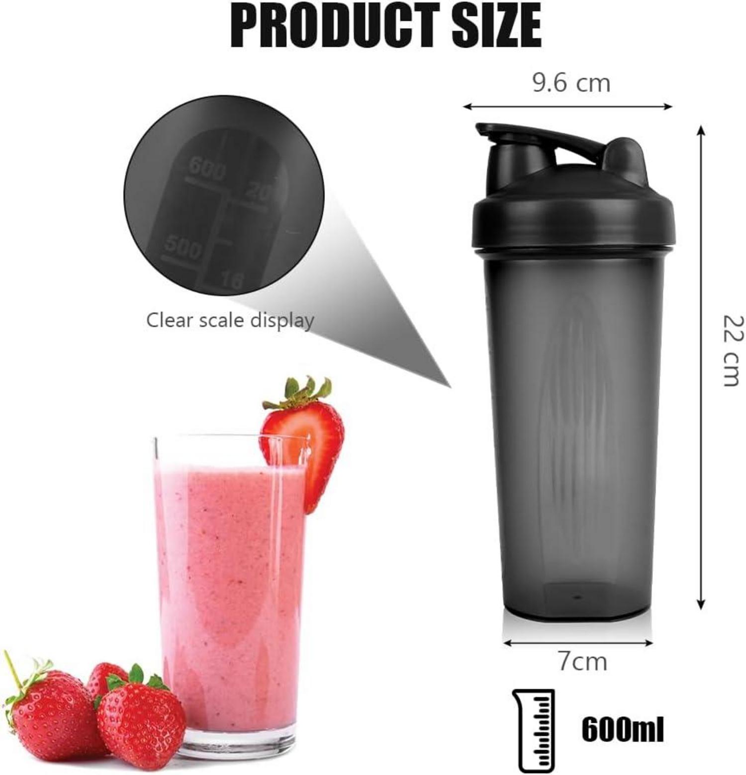 Protein Shaker 600ml Eiweiß Shake Becher BPA-frei