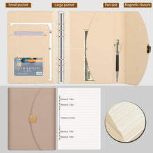 A5 PU Leder Binder Notizbuch 6 Ring Journal Planer mit