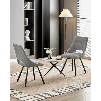 Drehbare Esszimmerstühle Set 4 – Grau, Modern & Bequem