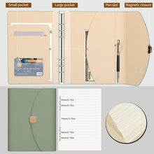 FYY PU Leder A5 Binder Notizbuch Planer mit gefüttertem
