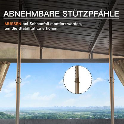Domi Pavillon 3,6 x 6,1 m – Hardtop Terrassenüberdachung