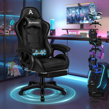 Massage Gamer Stuhl mit Fußstütze und Massagefunktion 180kg