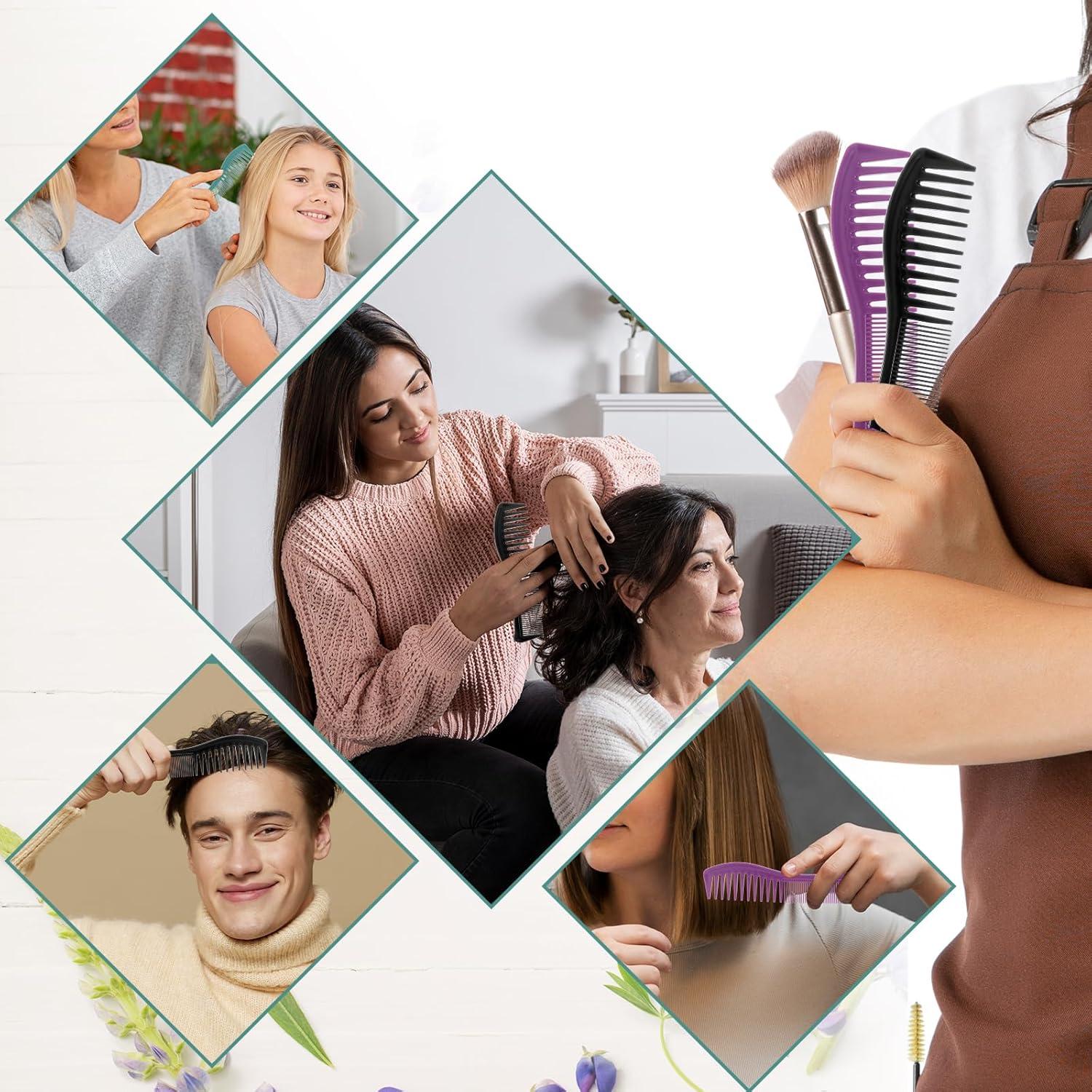 Lockenkamm Naturlocken Haarkamm Set 6 Stk Damen Herren