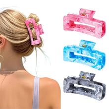 3 Stück Haarklammern Damen Mittelgroß Rutschfest Stark Tintenmalerei