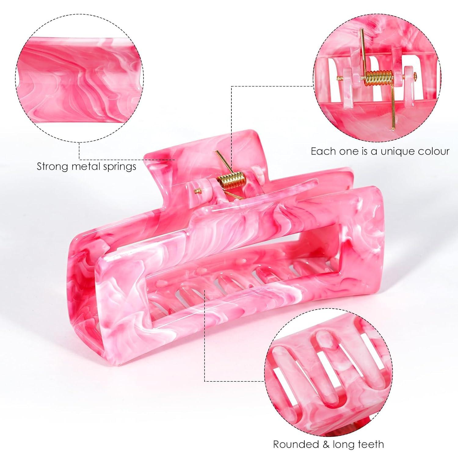 3 Stück Haarklammern Damen Mittelgroß Rutschfest Stark Tintenmalerei