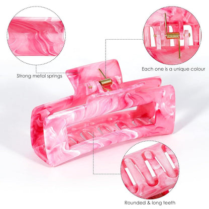 3 Stück Haarklammern Damen Mittelgroß Rutschfest Stark Tintenmalerei