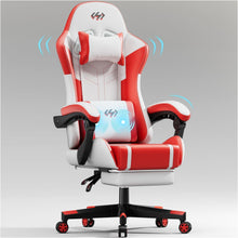 Ergonomischer Gaming Stuhl mit Massagefunktion und Fußstütze