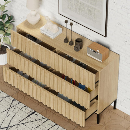 Natur Kommode mit 6 Schubladen – 73,4 x 34,5 x 100cm