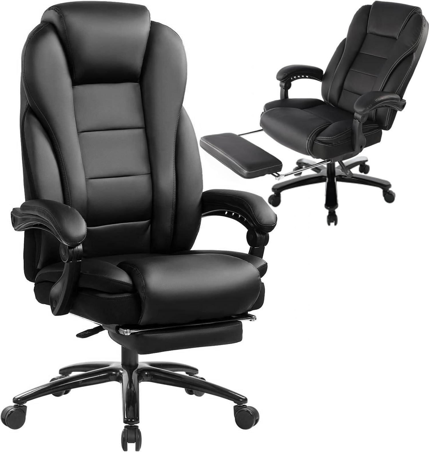 Großer und breiter ergonomischer Bürostuhl mit 210 kg Belastbarkeit