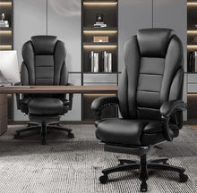 Ergonomischer Bürostuhl 210 kg PU Leder Schwarz