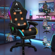 Ergonomischer Gamer Stuhl mit Massagefunktion und USB-Anschluss