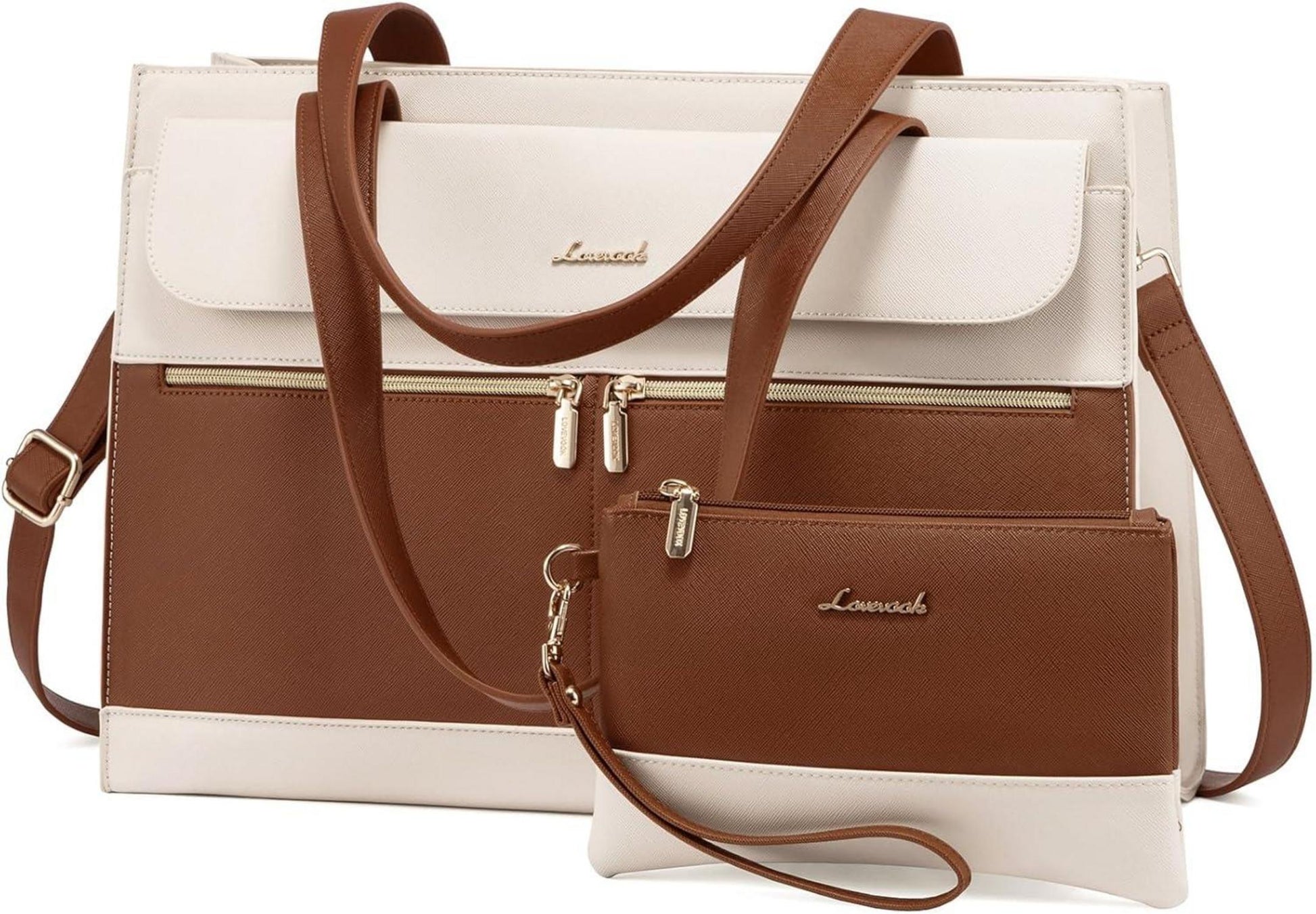 15,6 Zoll LOVEVOOK PU Leder 2 in 1 Laptop Handtasche Damen
