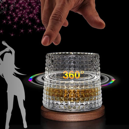 Kristall Whiskygläser 2er Set 160ml drehbar, bleifrei