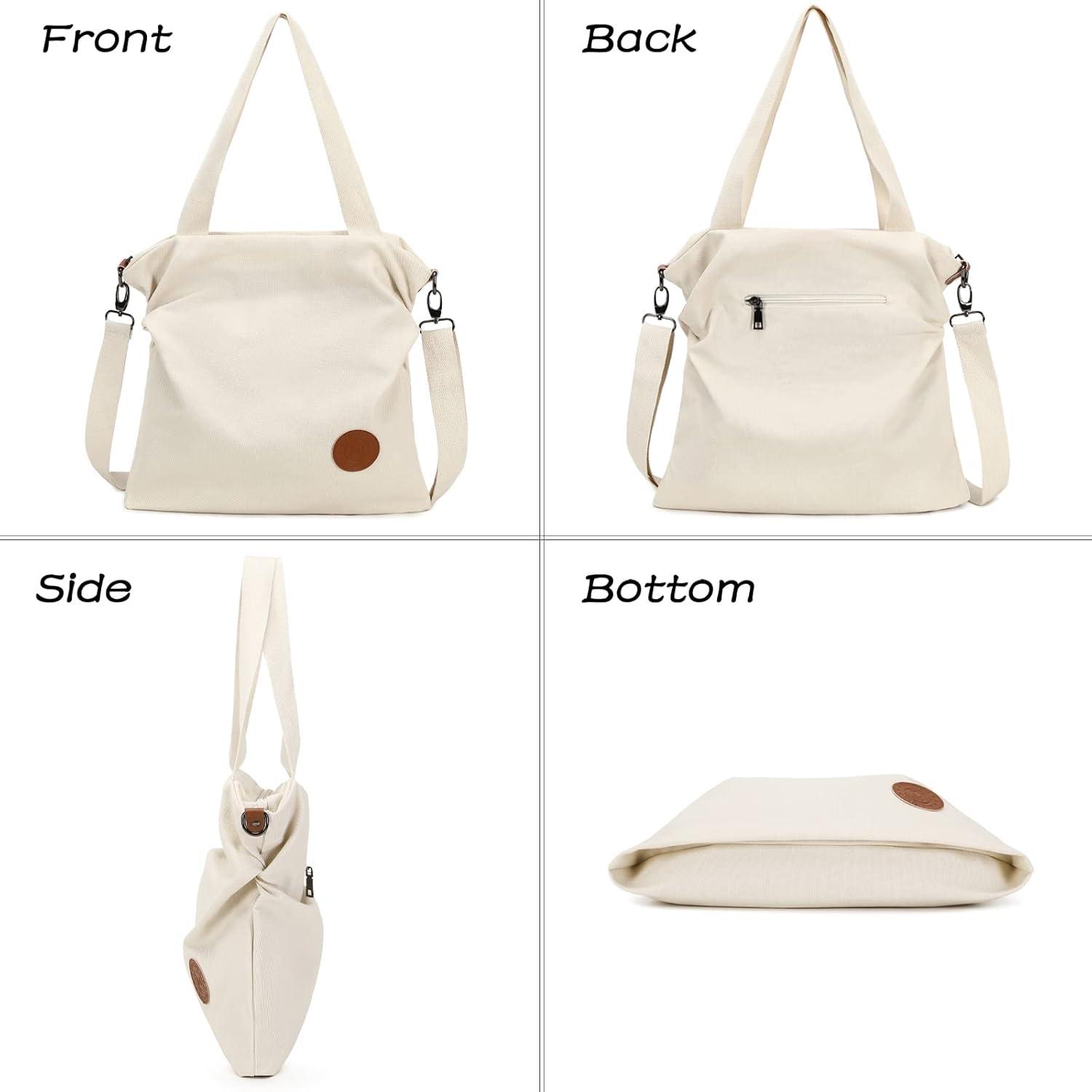 Damen Canvas Handtasche Umhängetasche Strandtasche Crossover Bag
