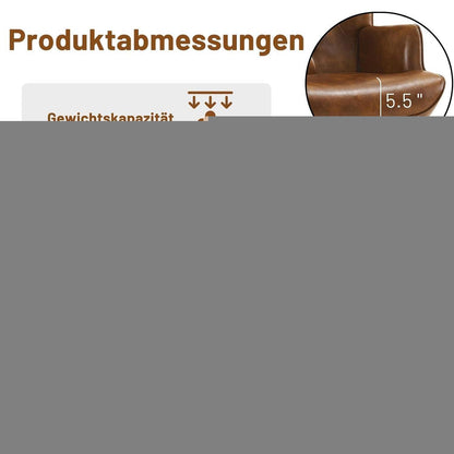 Ohrensessel 2er Set Braun – Skandinavischer Wohnzimmer Sessel