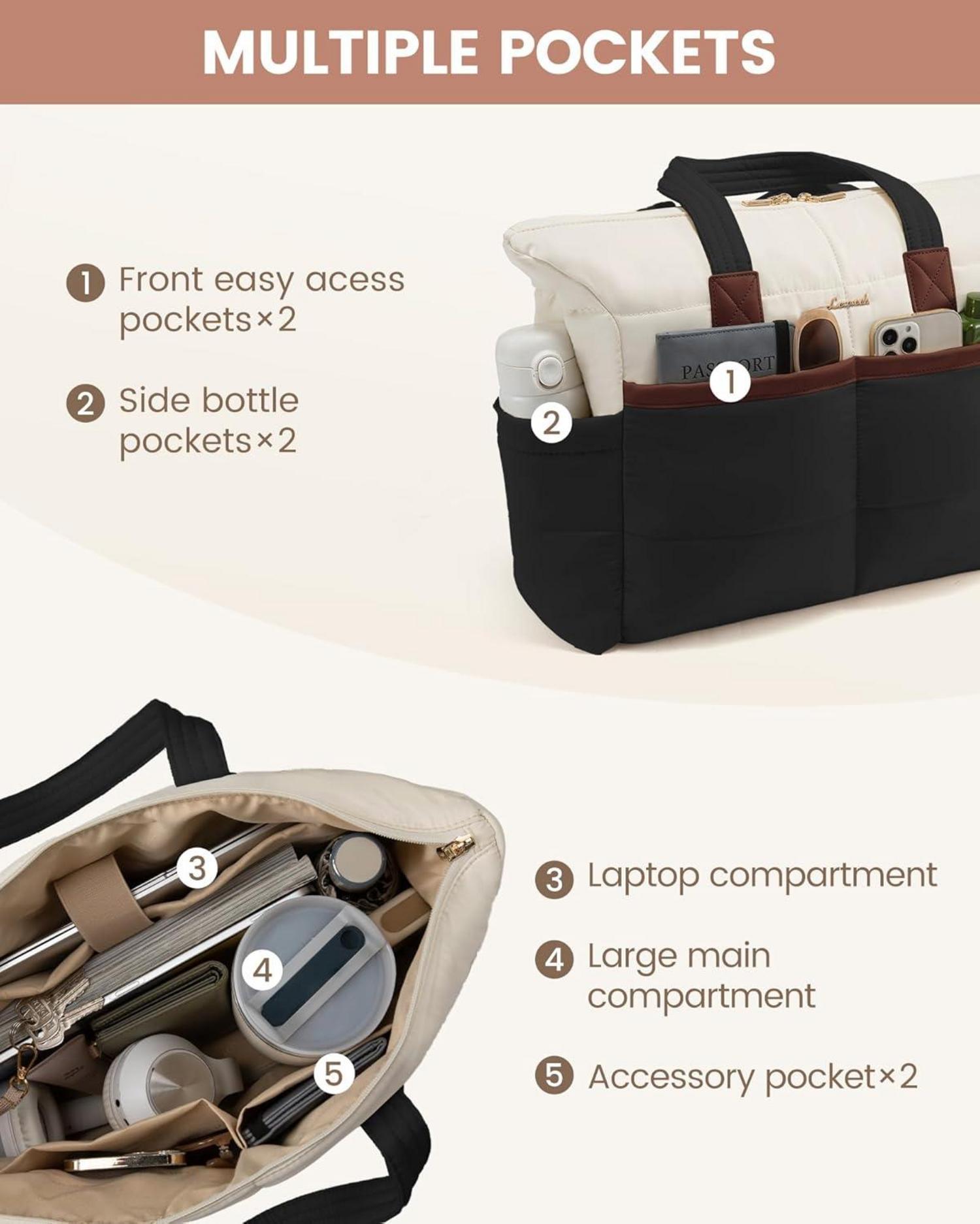 Laptoptasche Damen 15,6 Zoll Handtasche Wasserdicht Bürotasche