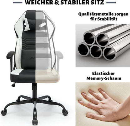 Gamingstuhl Racing Stuhl mit Kopfstütze