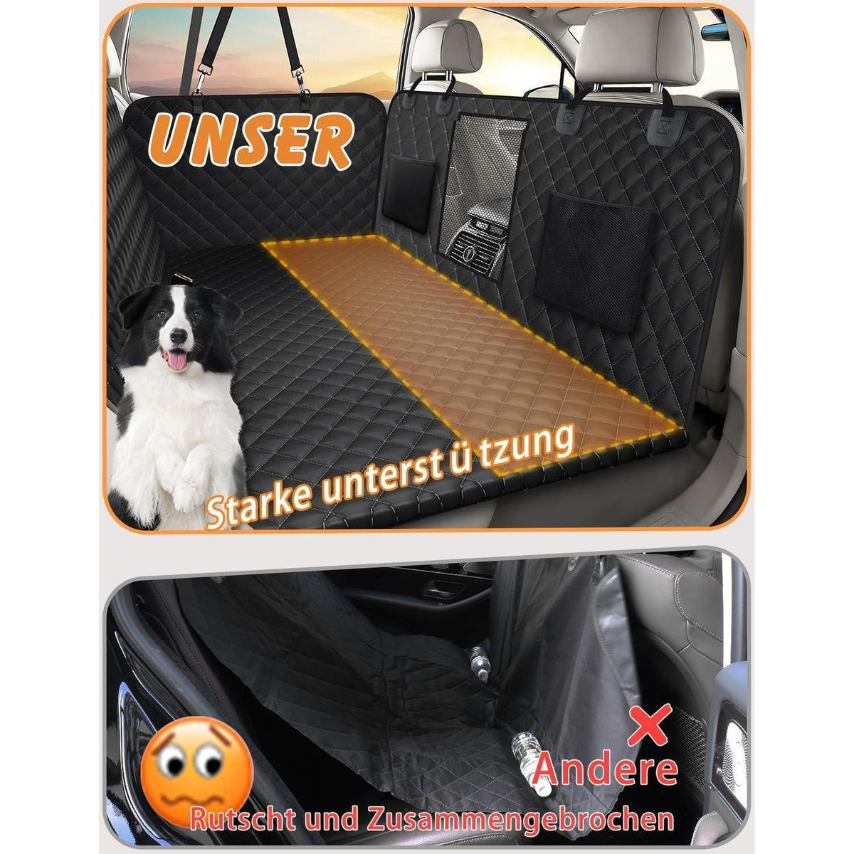 Alfheim Hundedecke Auto Rücksitzbank, Wasserdicht & Kratzfest