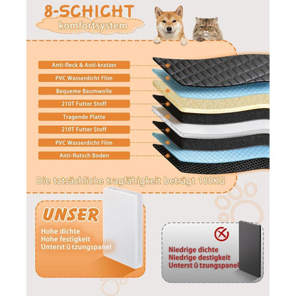 Alfheim Hundedecke Auto Rücksitzbank, Wasserdicht & Kratzfest