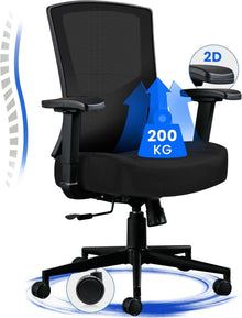 Ergonomischer Hoher Bürostuhl 200KG Schwarz Mesh Chair