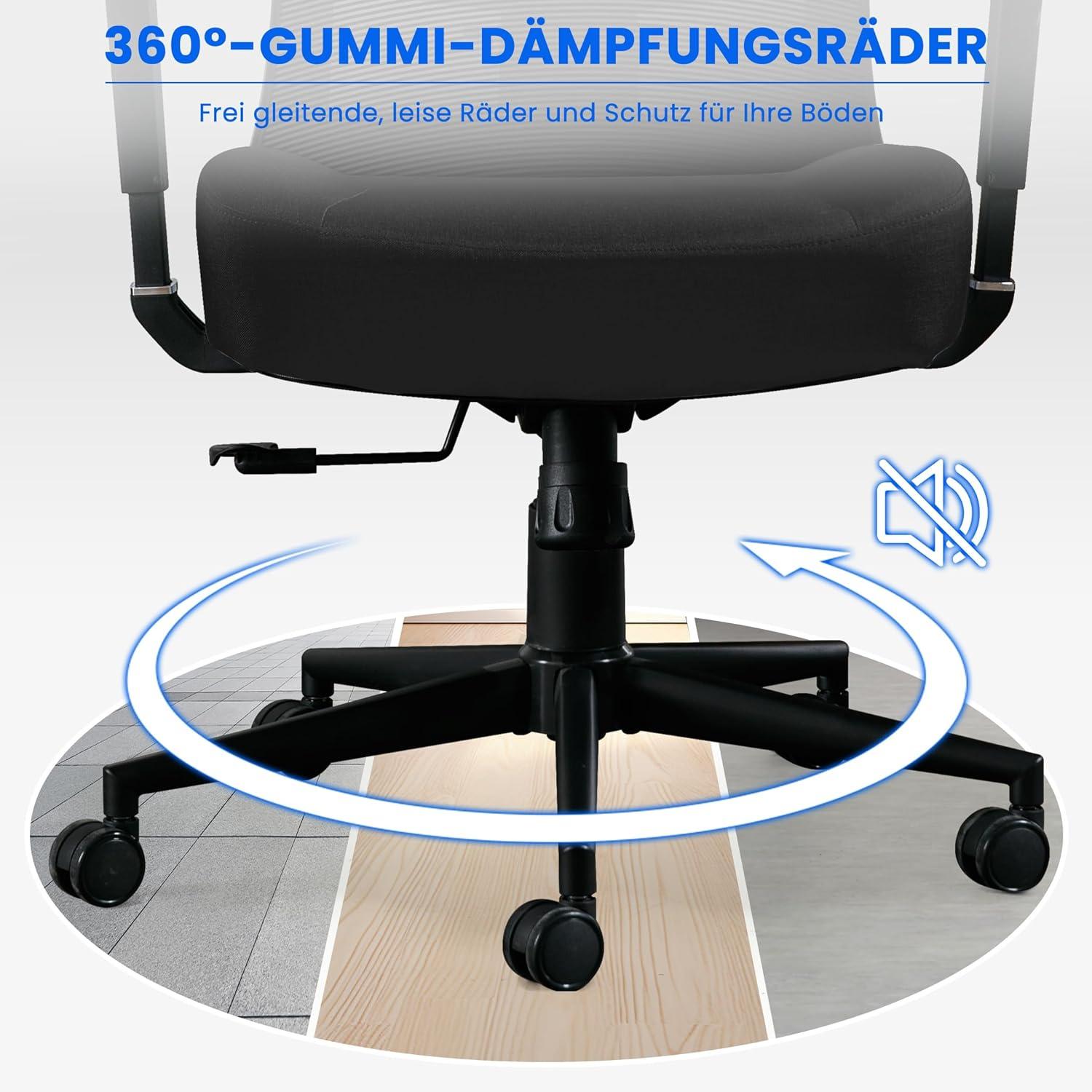 Blue Whale Big and Tall ergonomischer Bürostuhl 200KG, High Back, Mesh Chair