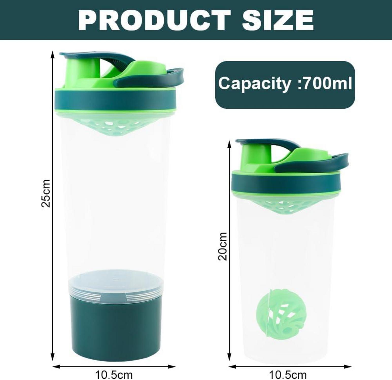 EACHPT 700ml Protein Shaker mit Kugel, Sieb