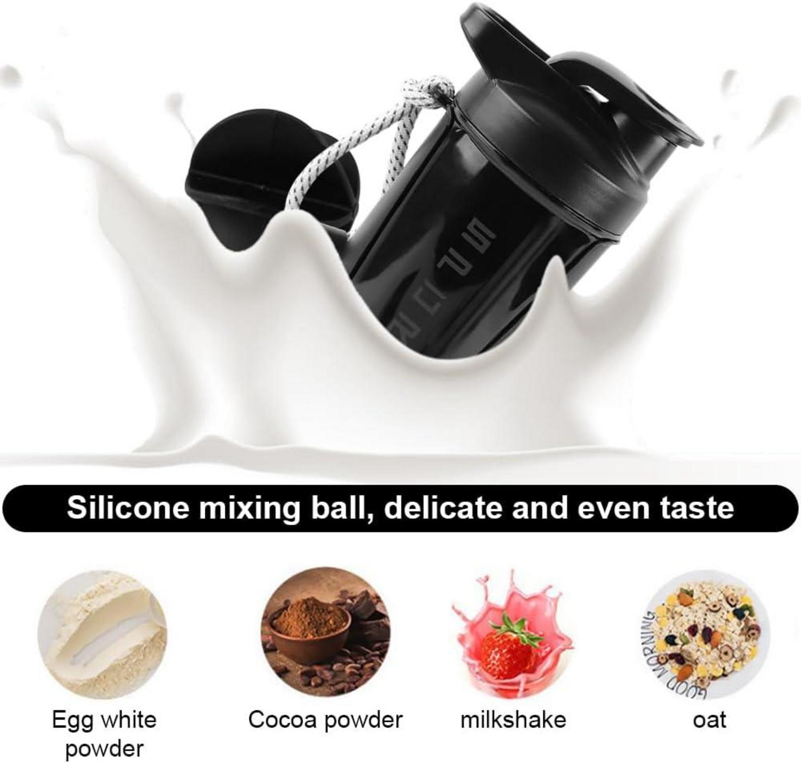 EACHPT 600ml Protein Shaker mit Kugel & Sieb - Auslaufsicher & BPA-frei