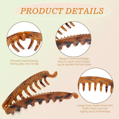 6er Set Vintage Bananen Haarspangen für Damen und Mädchen