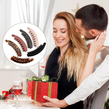 6er Set Vintage Bananen Haarspangen für Damen und Mädchen