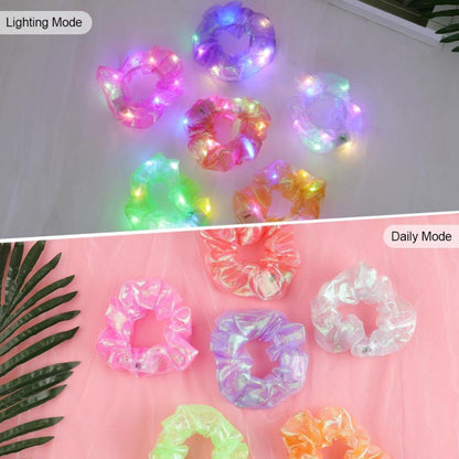 LED Haargummis 6er-Pack leuchtende Stirnbänder Neon LED Haarschmuck