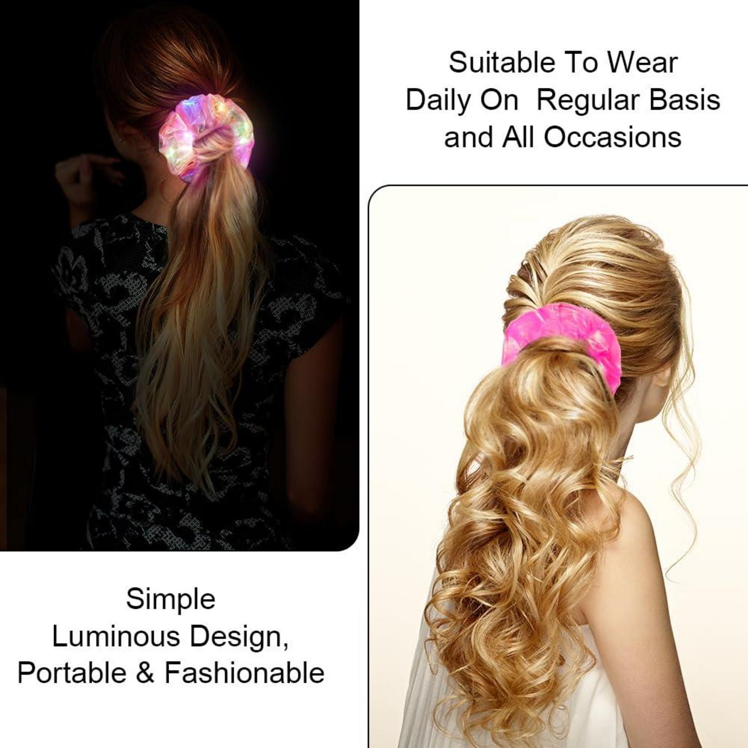 Leuchtende Haargummis Neon Stirnbänder LED Haaraccessoires