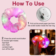 Leuchtende Haargummis 6er-Pack LED-Stirnbänder Neon Karneval