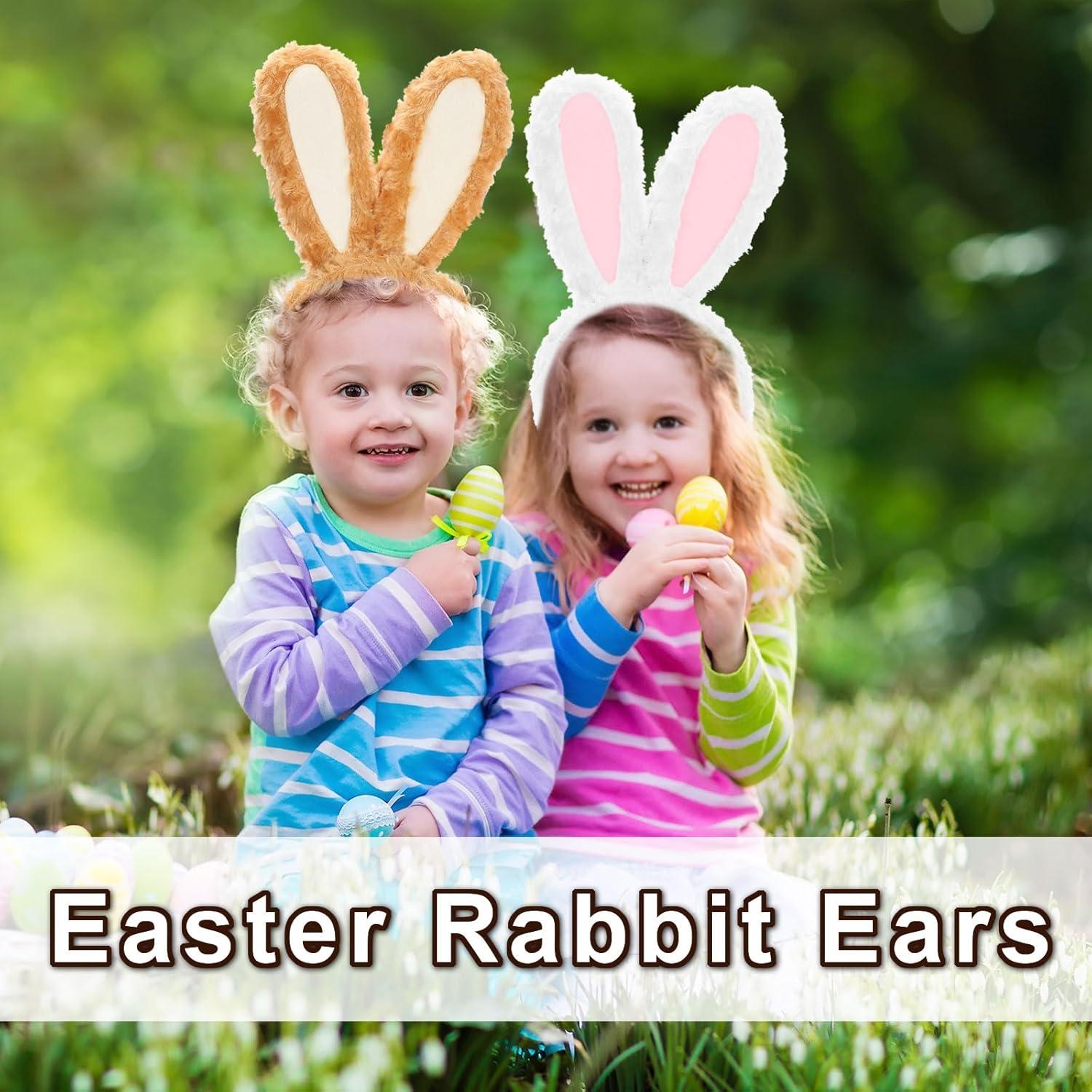 Plüsch Hasenohren Haarreif für Ostern, Party, Hochzeit - Braun