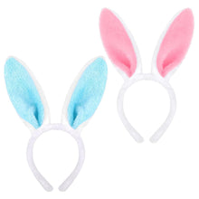 2er Set Plüsch Hasenohren Haarreif Ostern Party Stirnband