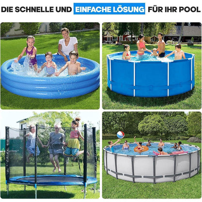 Runde Poolabdeckung Ø 370 cm – Wetterfest & UV-Resistent