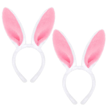 Hasenohren Haarreif Plüsch Hase Stirnband - 2 Stück Rosa