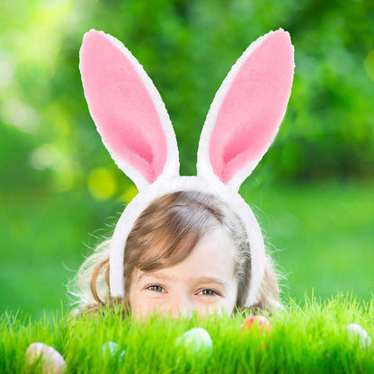 2er Set Rosa Plüsch Hasenohren Haarreif für Ostern & Partys