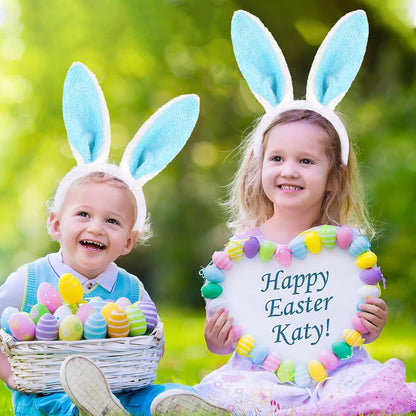 2er Set Niedliche Plüsch Hasenohren Haarreif Blau, Ostern, Party, Kostüm, Zubehör