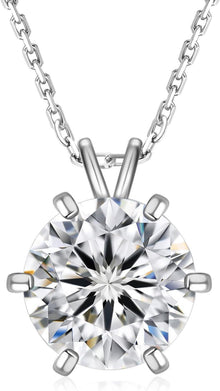 Moissanite Kette Damen Silber 925 Anhänger 4 CT Diamant Halskette