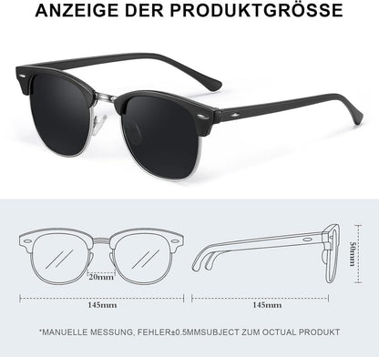 Polarisierte Retro-Sonnenbrille UV400 Schutz für Outdoor