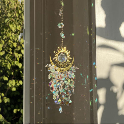Kristall Sonnenfänger Anhänger Regenbogen – Dekoration für Fenster & Garten