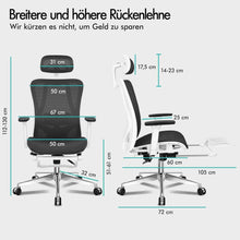 ALFORDSON Ergonomischer Bürostuhl mit 3D-Verstellbarer
