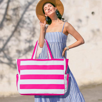 Strandtasche Groß Damen Handtasche XXL Umhängetasche Rosenrot